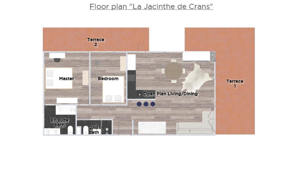 Ferienwohnung La Jacinthe De Crans Exterior foto